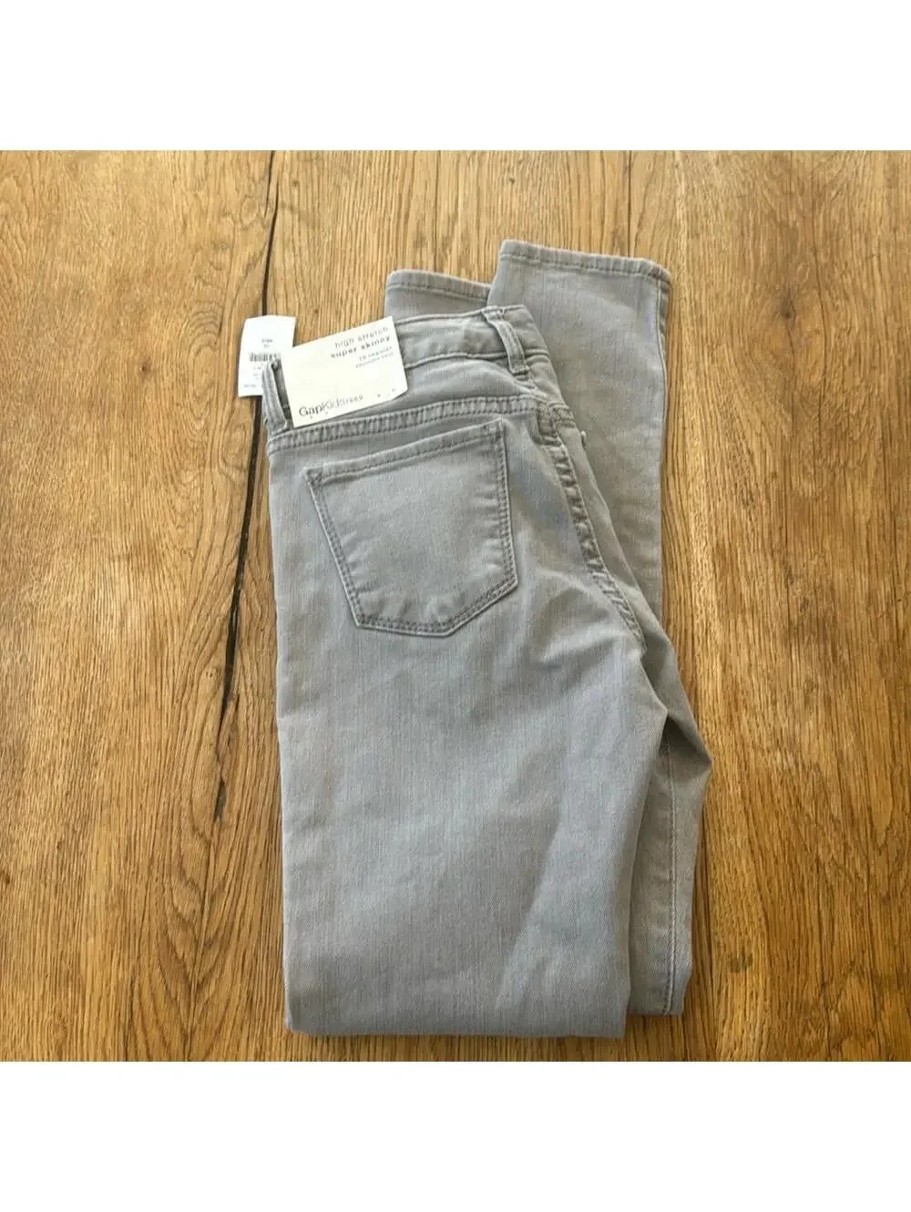 GAP KIDS HIGH STRETCH SUPER SKINNY GRAY JEANS size 10